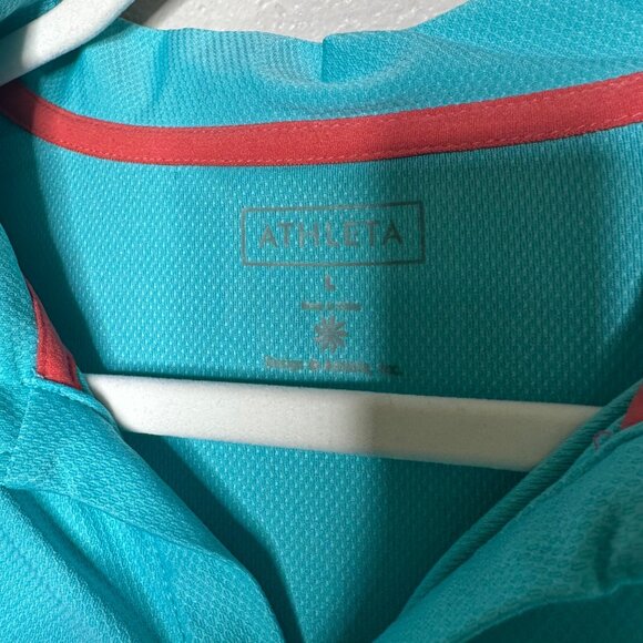 Athleta Wonder Wick It Tee in Turquoise Blue Short Sleeve Performance Size Large - Picture 4 of 6